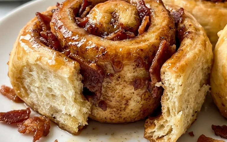 Bourbon Extract Maple Beef Bacon Cinnamon Rolls
