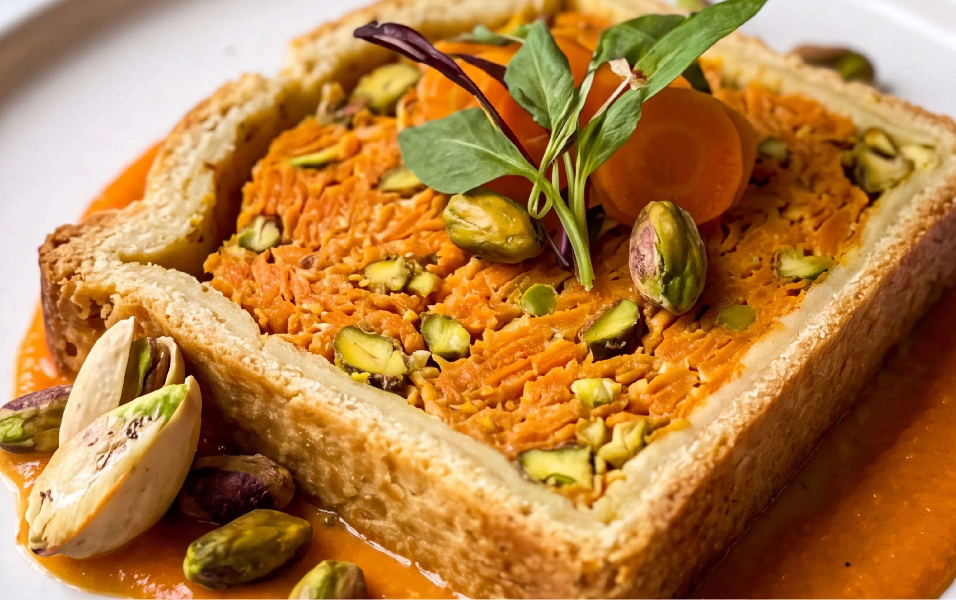 Pâté en croûte de carottes Zéro Résidu de Pesticides et pistache