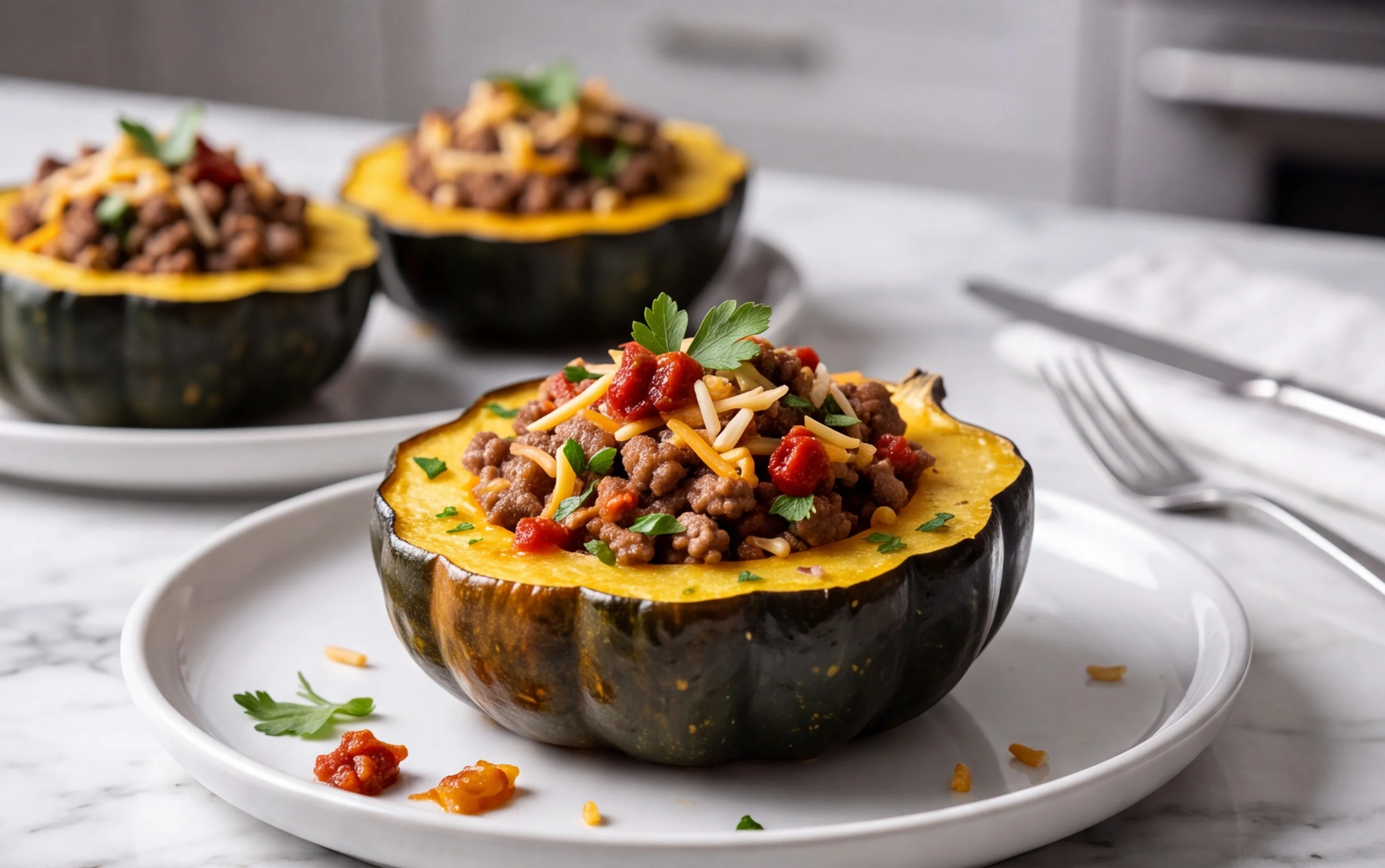 Courge poivrée farcie : Plat d&rsquo;automne réconfortant